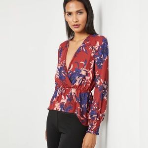 *SOLD* NWT BCBG Sera Faux Wrap Top